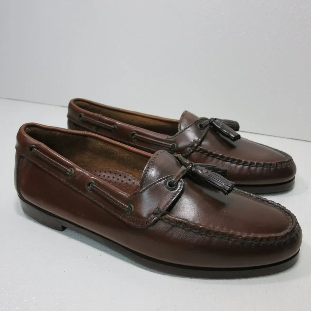 Hartland Leather Dress Strap Tassel Loafers Men's Footwear Men's Shoes Sz 9 M